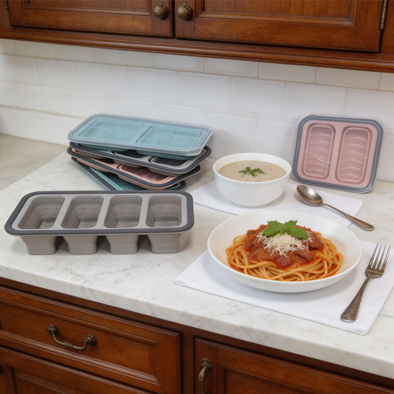 Meal Prep Container - Moldes grandes de silicona para cubos