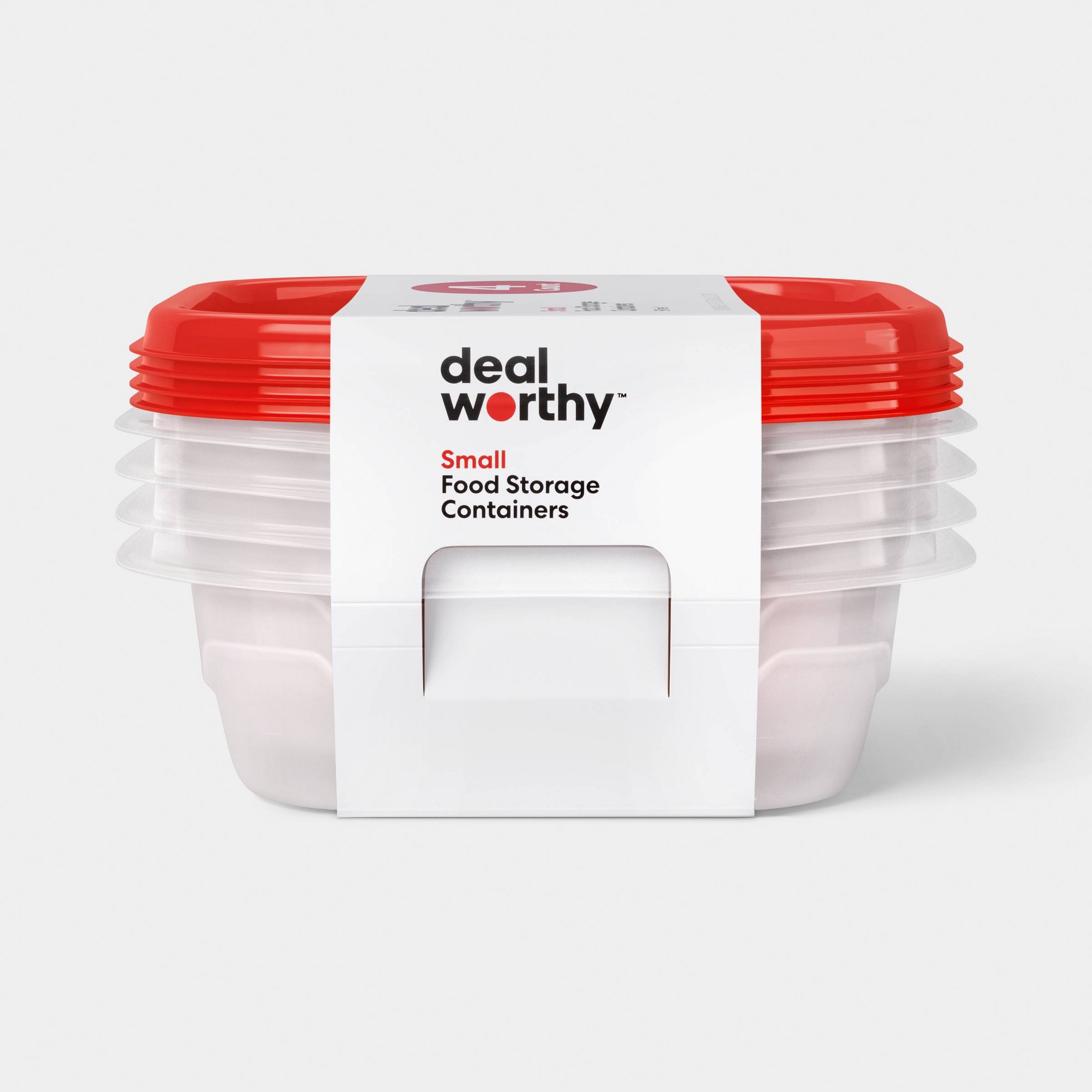 Meal Prep Container - Recipientes cuadrados pequeños de 4 piezas
