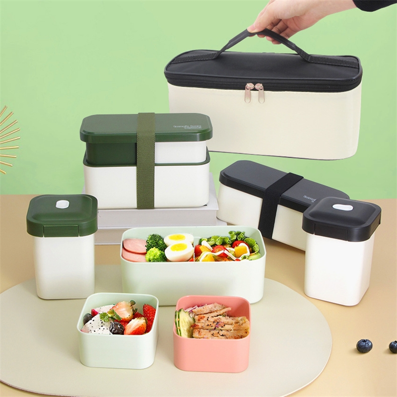 Meal Prep Japanese Food - Fiambrera de doble compartimento, contenedor Bento