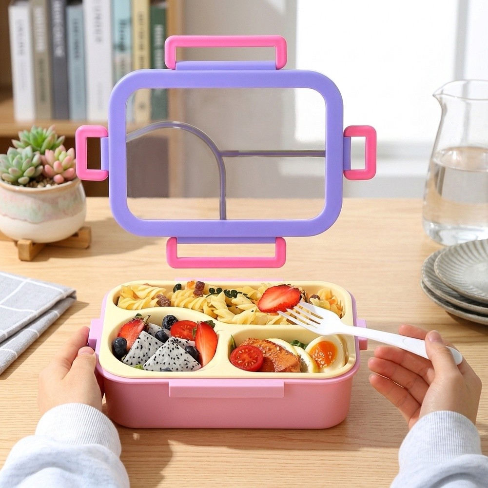 Meal Prep Container - Lonchera de acero inoxidable con 3