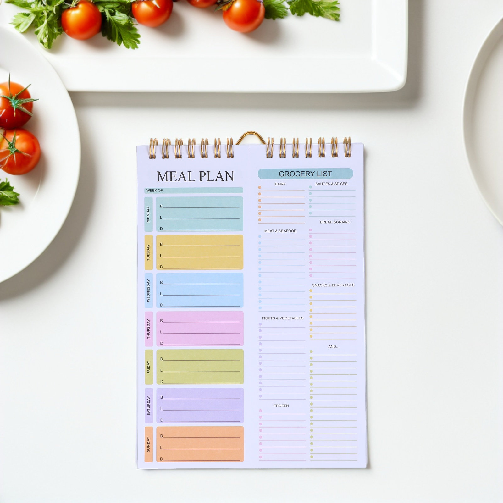 Meal Prep Weekly - Cuaderno Planificador de Comidas Semanal de