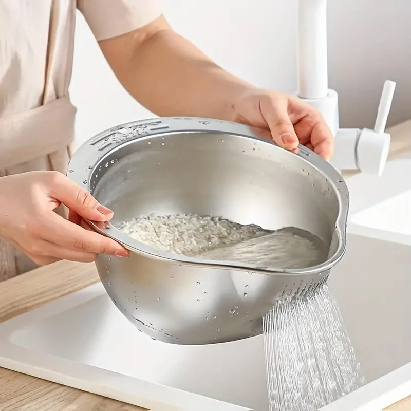 Meal Prep Pasta - Colador de Acero Inoxidable Antioxidante para